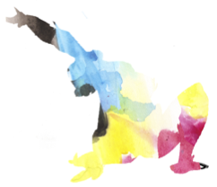 Artist Courtney Moy contributes watercolor artwork and poster for Work In Progress